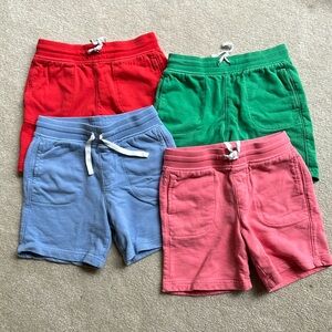Lot of 4 Primary Jersey Pull on Shorts with Pockets, Sz 6-7 Kids